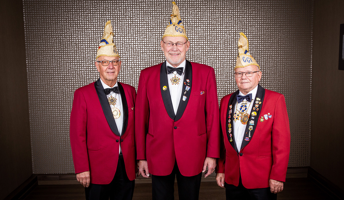 Die GGV-Ehrenmitglieder: Hartmut Köhler, Dirk Wischhussen und Rolf Wieting